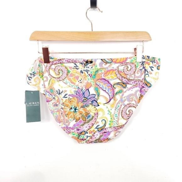Lauren Ralph Lauren Bright paisley multi color pattern bikini bottom sz12 - Picture 6 of 6